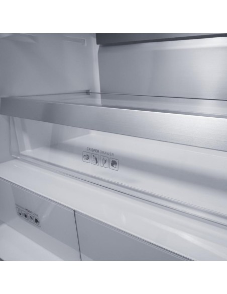 Frigorífico 4 puertas Aspes, Nofrost, A++, 189cm, 90,9cm, 64,8cm, Inox, Display