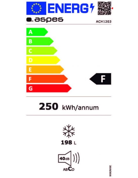 Arcón congelador Aspes, Estático, A+/F, 84,7cm,...