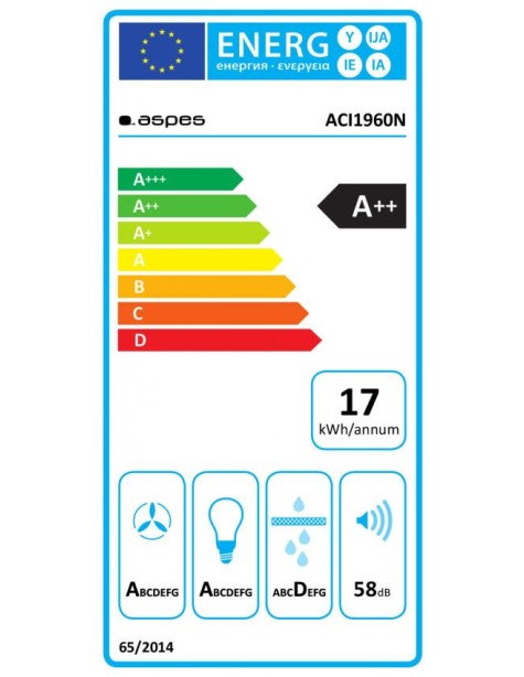 Campana Aspes, Decorativa, A++, 114cm, 89.7cm,...