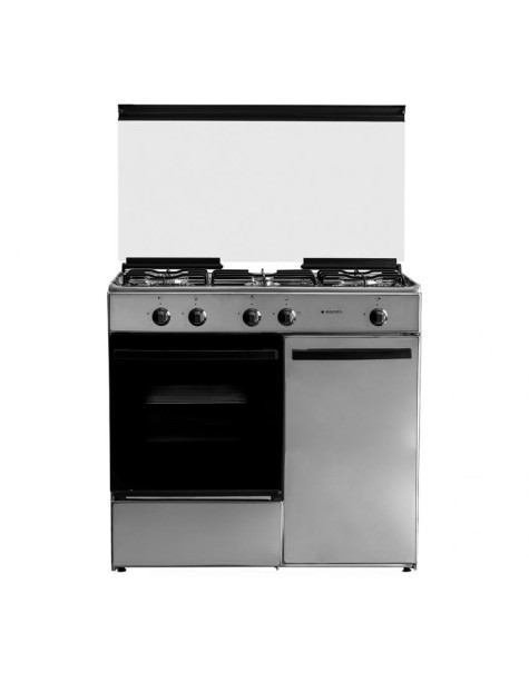 Cocina Aspes, Gas, 88cm, 89.5cm, 54cm, Inox, Encimera Inox, Tapa C., Electrónico, 5F, 60L, Wok