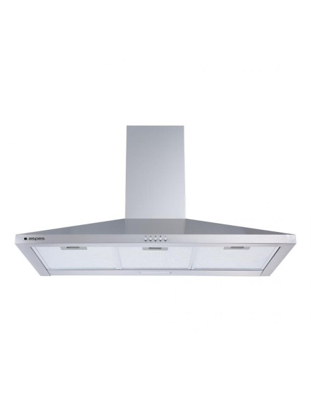 Campana Aspes, Pirámide, B, 85cm, 89.8cm, 44.8cm, Inox, Electrónico, 520m3/h, 67dB, 3 filtros
