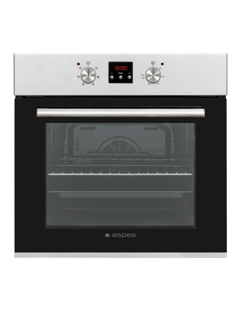 Horno Aspes, 69L, A, 59.5cm, 59.5cm, 57.5cm, Inox, Display LED, 6P, Turbo