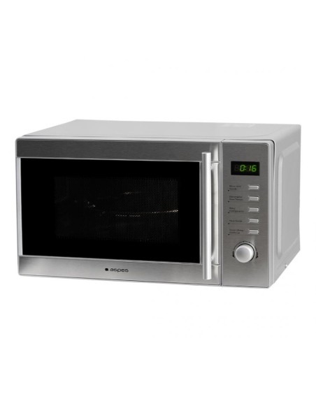 Microondas Aspes, 700w, 25,82cm, 43,95cm, 33,5cm, Inox, Digital, Grill, 20 Litros