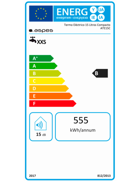 Termo Aspes, Eléctrico , 15 Litros Compacto