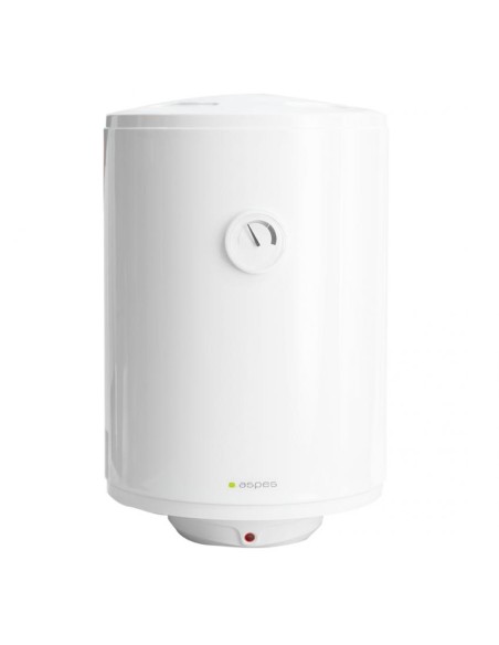 Termo Aspes, Eléctrico, 30L, C, 55.5cm, Ø35.3cm, Blanco, Electrónico, 1.2kW, Slim