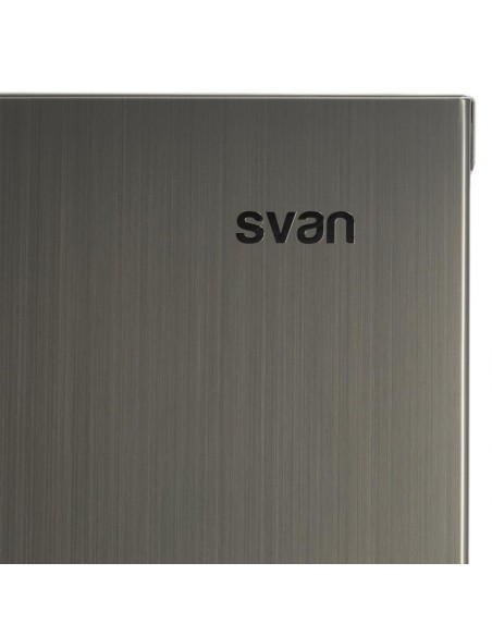 Americano Svan, No Frost, A+/F, 177cm, 90cm, 66cm, Inox, Touch Display, Dispensador Agua, Depósito