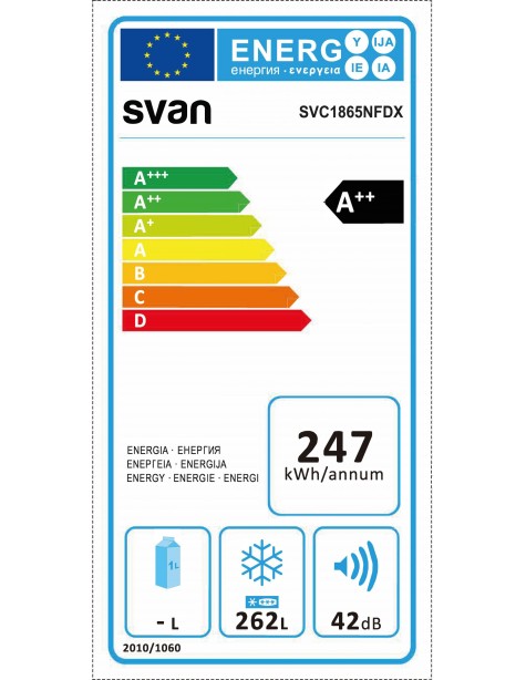 Congelador Svan, No frost, E/A++, 185cm,...