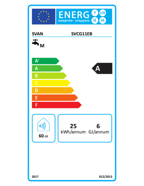 Calentador Svan, Estanco, Butano, 11L, A, 66cm,...