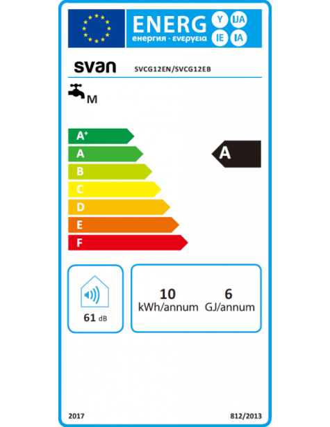 Calentador Svan, Estanco, A, 60cm, 34,5cm,...