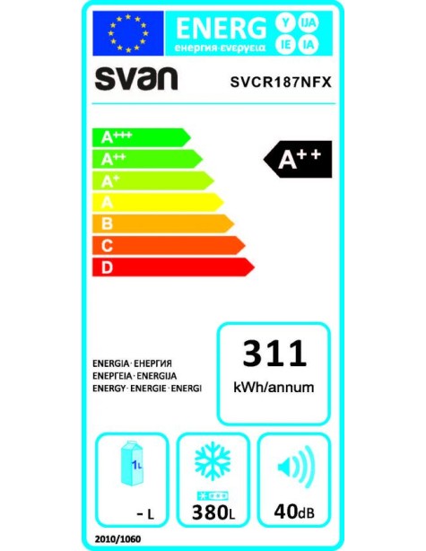 Congelador y Refrigerador Svan, Nofrost, Dual...