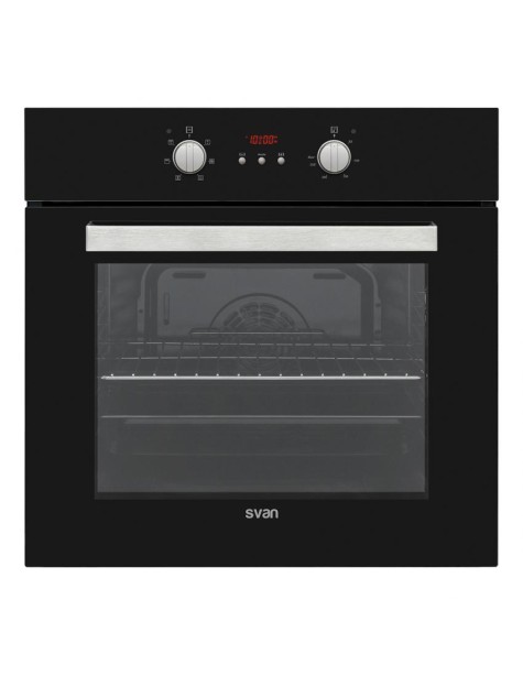 Horno Svan, 69L, A, 59.5cm, 59.5cm, 57.5cm, Cristal Negro, 6P, Display, Turbo