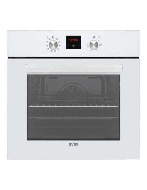 Horno Svan, 69L, A, 59.5cm, 59.5cm, 57.5cm, Cristal Blanco, 10P, Display Táctil, Turbo