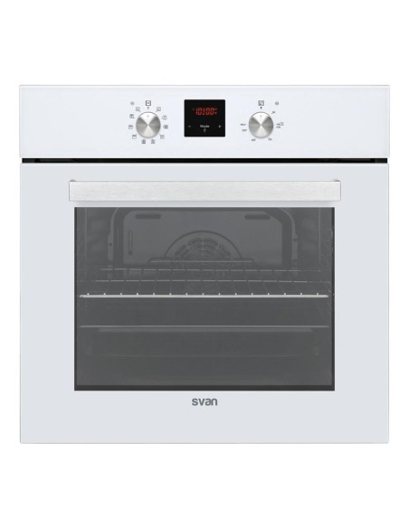 Horno Svan, 69L, A, 59.5cm, 59.5cm, 57.5cm, Cristal Blanco, 10P, Display Táctil, Turbo