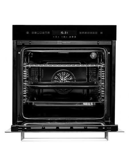 Horno Svan, 78L, A, 59.5cm, 59.5cm, 57.5cm, Cristal Negro, Total Display Táctil, 10P, Cortina Aire