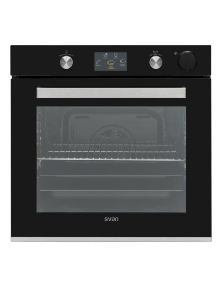 Horno Svan, Vapor, 78L, A, 59.5cm, 59.5cm, 57.5cm, Cristal Negro, TFT-LCD, 12P, CortinaAire