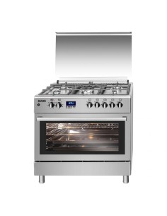 Cocina Svan, Mixta, 89cm, 90cm, 65cm, Inox, TapaCristal,...