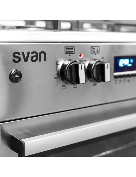 Cocina Svan, Mixta, 89cm, 90cm, 65cm, Inox,...