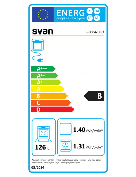 Cocina Svan, Mixta, 89cm, 90cm, 65cm, Inox,...