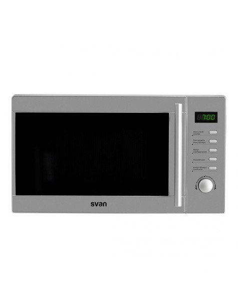 Microondas Svan, 700w, 25,82cm, 43,95cm, 33,5cm, Inox, Digital, Grill, 20 Litros