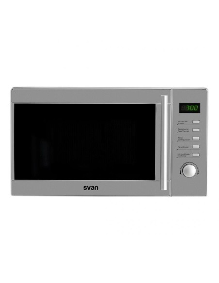 Microondas Svan, 700w, 25,82cm, 43,95cm, 33,5cm, Inox, Digital, Grill, 20 Litros