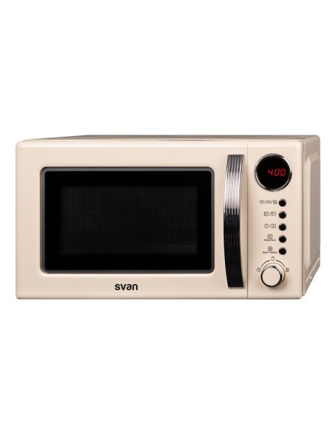 Microondas Svan, 700w, 25,9cm, 44cm, 33,5cm, Crema, Digital, Grill, 20 Litros