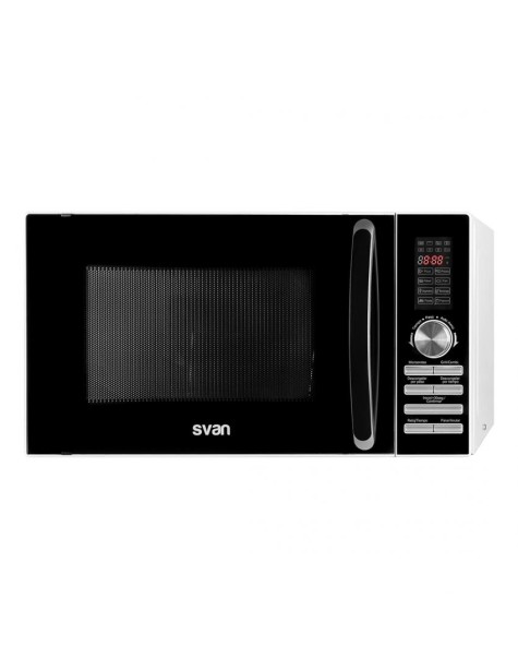 Microondas Svan, 800w, 29,25cm, 48,5cm, 39,58cm, Negro y blanco, Digital, Grill, 23 Litros