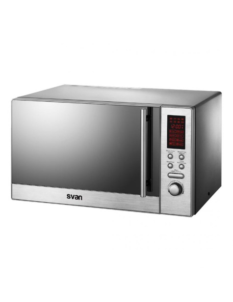 Microondas Svan, 800W, 29,3cm, 48,5cm, 41cm, Inox, Digital, Grill, 23 Litros