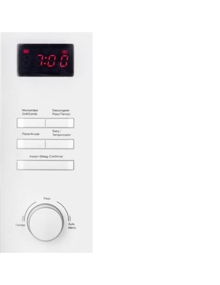 Microondas Svan, 900w, 30,6cm, 51,3cm, 42,9cm, Blanco, Digital, Grill, 25 Litros