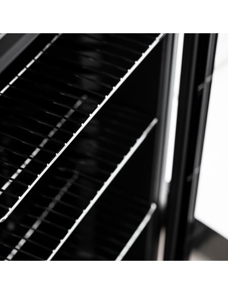 Refrigerador Svan, Cíclico, 115L, A/E, 84.8cm, 54cm, 54cm, Negro, Electrónico, Puerta Cristal 