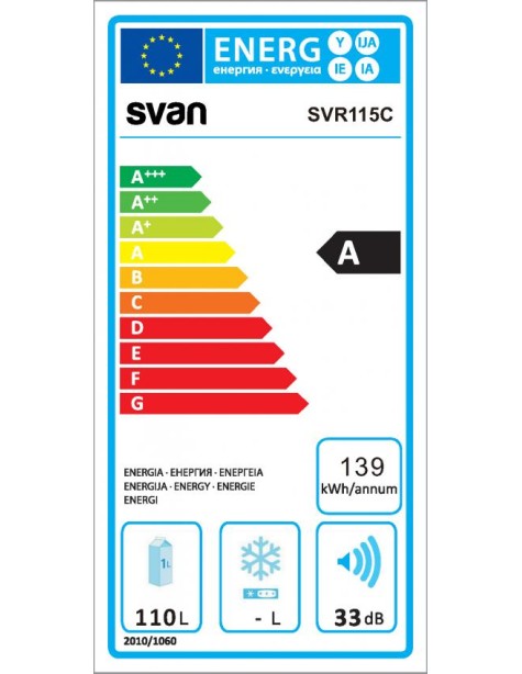 Refrigerador Svan, Cíclico, 115L, A/E, 84.8cm,...