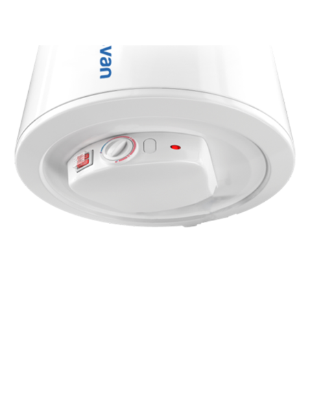 Termo eléctrico Svan, Horizontal, 50L, C, 59.9cm, ø44cm, Blanco, Electrónico, 2kW