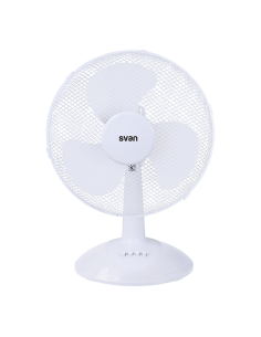 Ventilador Sobremesa Svan, 12'', 40W, Blanco, 3...