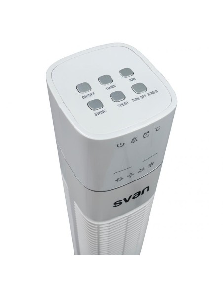 Ventilador Torre Svan, 60w, 36", 3 Velocidades, Color Blanco