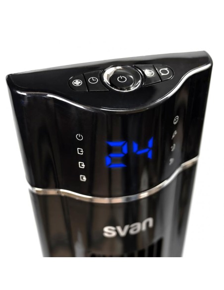 Ventilador Torre Svan, 60w, 42", 3 Velocidades, 3 funciones, Ionizador, Color Negro