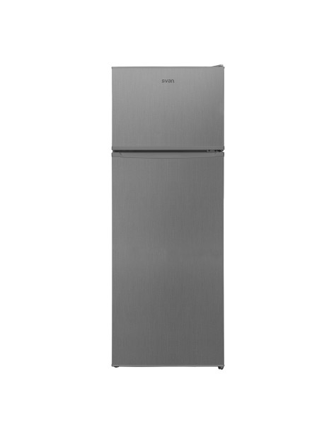 Frigorífico Svan, Cíclico, A+/F, 144cm, 54cm, 57cm, Inox, Electrónico, Puerta 90º