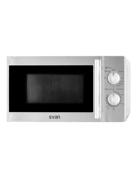 Microondas Svan, 700w, 25,82cm, 43,95cm, 33,5cm, Inox, Grill, 20 Litros