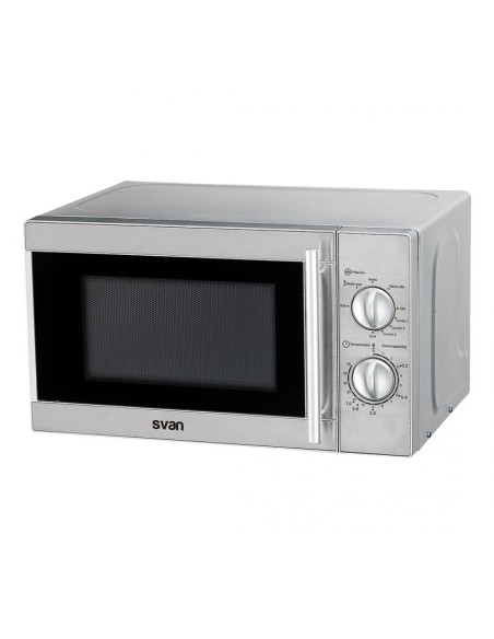 Microondas Svan, 700w, 25,82cm, 43,95cm, 33,5cm, Inox, Grill, 20 Litros