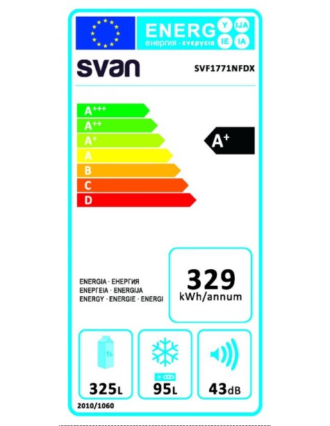Frigorífico Svan, No Frost, A+/F, 178cm, 70cm,...
