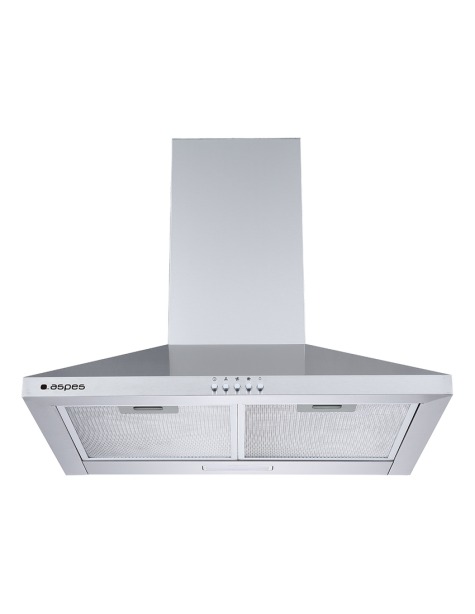 Campana Piramidal Aspes A+ 56,9cm 60cm 45cm Inox Manual Inverter LED 520m3/h 65dB 