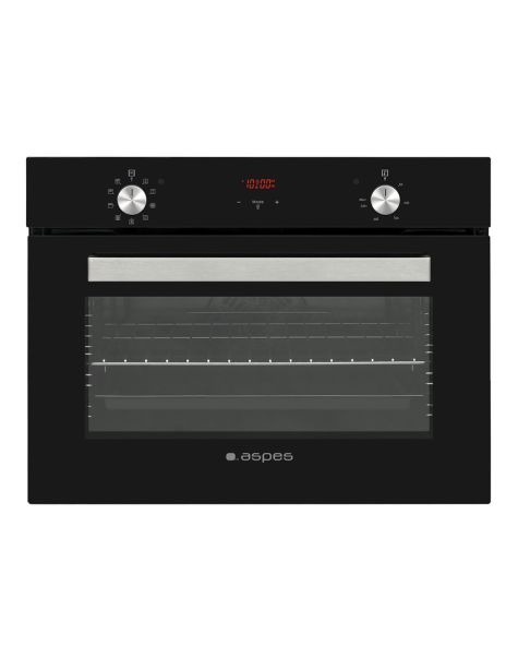 Horno Multifunción Aspes 50L A 45,5cm 59,5cm 57,5cm Cristal negro Display 9P Turbo