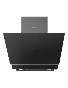 Campana Inclinada Svan A 119cm 60cm 43cm Cristal negro...