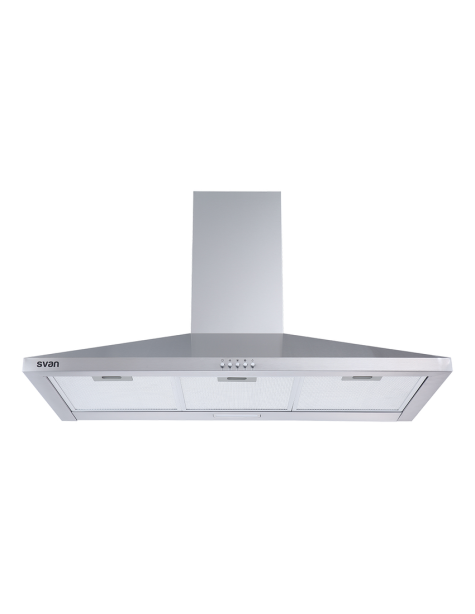 Campana Piramidal Svan B 94cm 90cm 44,8cm Inox Manual LED 520m3/h 67dB 