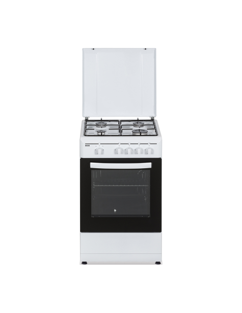 Cocina Svan Gas 87cm 50cm 56,5cm Blanco Manual 4Q 55L 2P KitGas T.Metal Grill