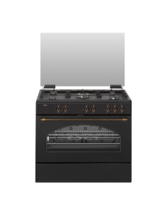 Cocina Svan Gas 87,4cm 89,8cm 62cm Rústico negro Manual...