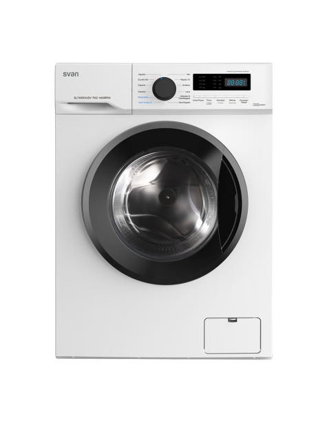 Lavadora Svan 7kg 1400rpm D 85cm 59,5cm 48cm Blanco Display Inverter Vapor T.Diamante