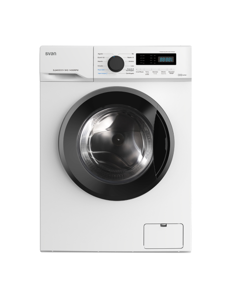 Lavadora Svan 8kg 1400rpm D 85cm 59,5cm 51cm Blanco Display Inverter Vapor T.Diamante