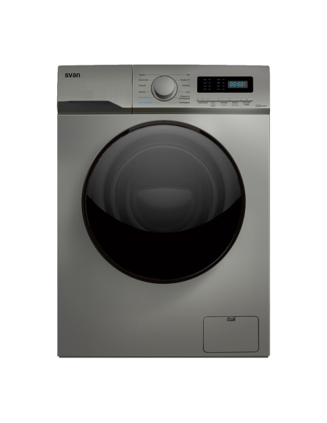 Lavadora Svan 8kg 1400rpm D 85cm 59,5cm 51,8cm Inox Display Inverter Vapor Puerta XXL T.Diamante