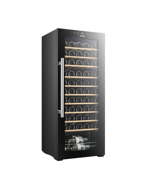 Vinoteca Svan Cíclico 154L 55Bot G 126,2cm 51cm 48cm Negro Display táctil Única Zona 1Puerta