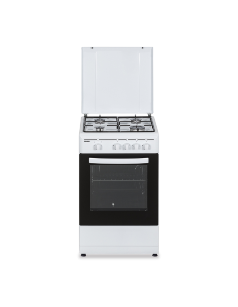 Cocina Wonder Gas 87cm 50cm 56,5cm Blanco Manual 4Q 55L 2P KitGas T.Metal Grill